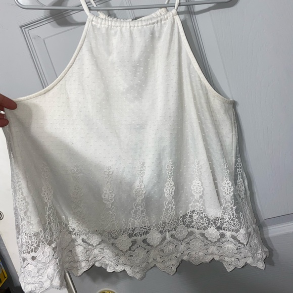 Tank top with lace overlay - Picture 2 of 4